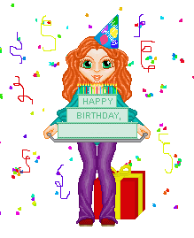 Clipart Happy Birthday For Girls Animated Gif Images GIFs Center